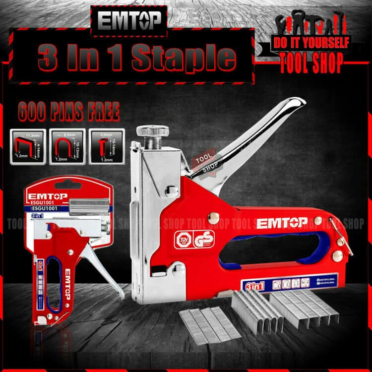Emtop 3 Way Staple with 600 pins - ESGU1001 Tool Shop